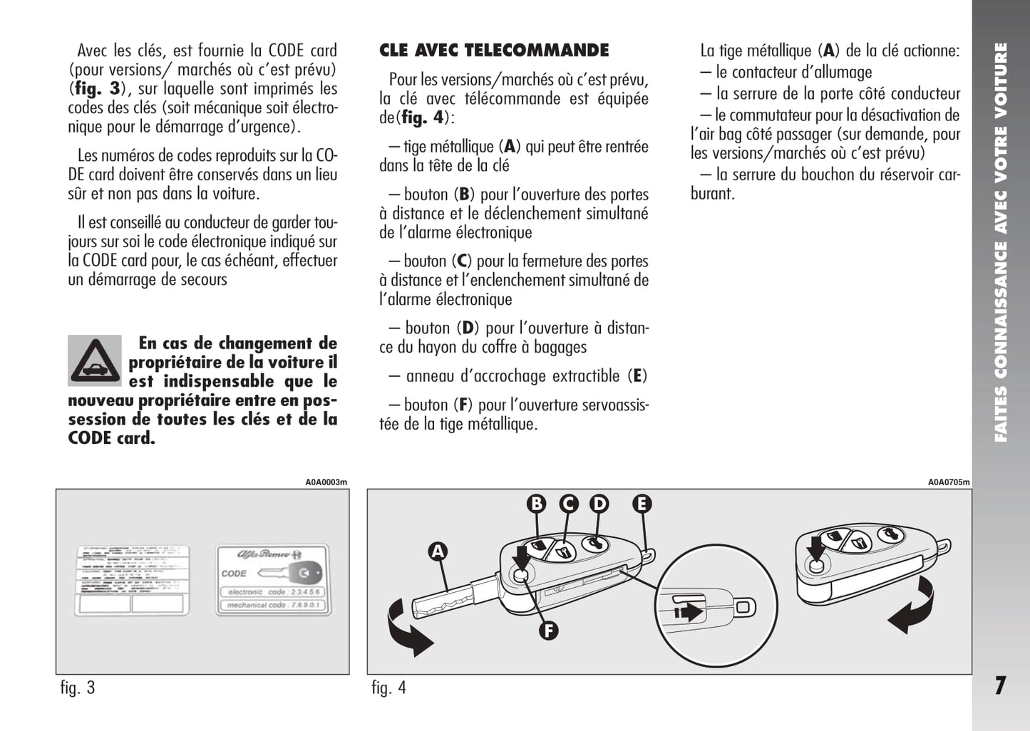 2007-2010 Alfa Romeo 147 Owner's Manual | French