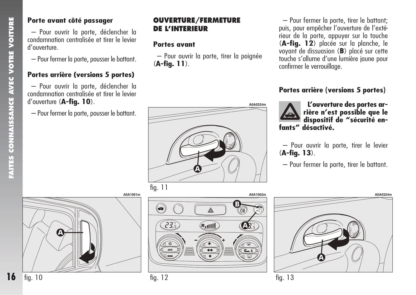 2007-2010 Alfa Romeo 147 Owner's Manual | French