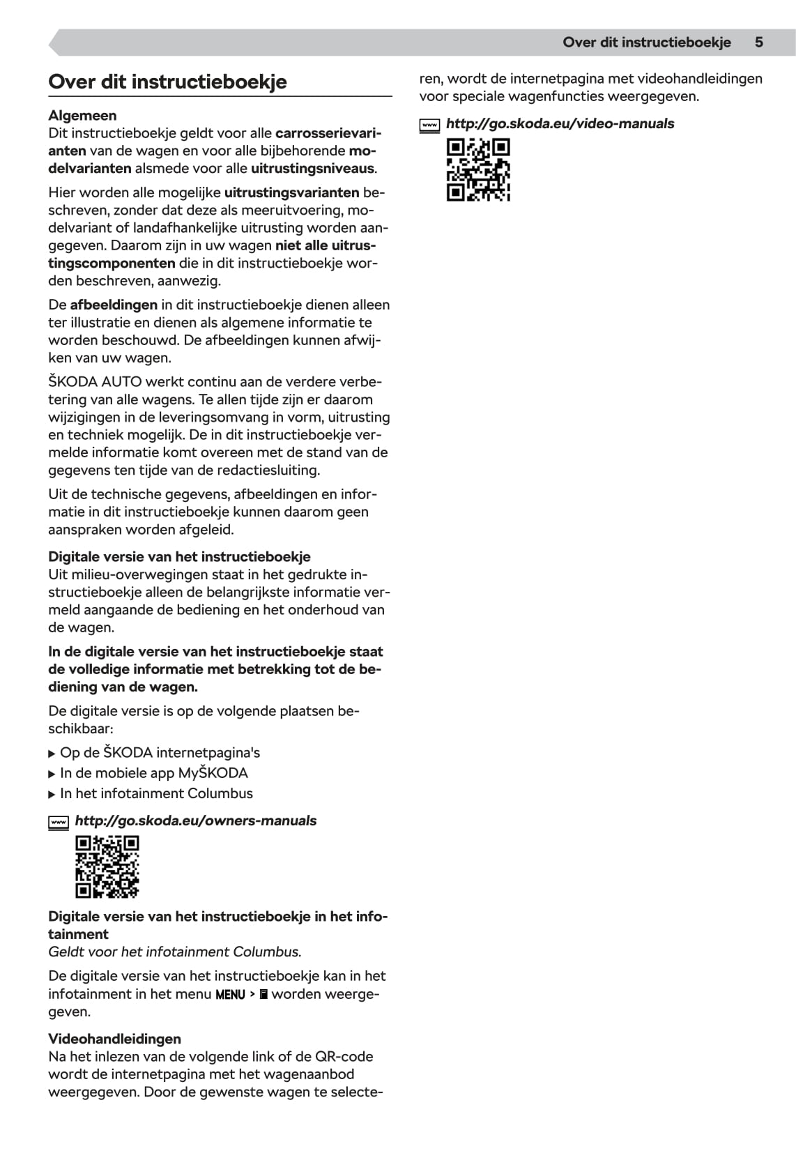 2020-2021 Skoda Octavia Owner's Manual | Dutch