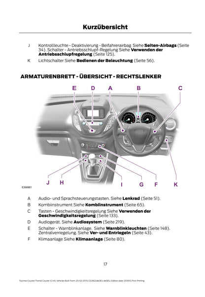 2019-2020 Ford Tourneo Courier / Transit Courier Manuel du propriétaire | Allemand