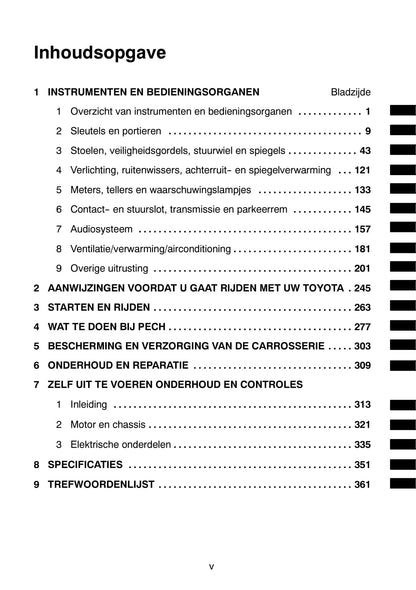 2003-2006 Toyota Avensis Verso Owner's Manual | Dutch