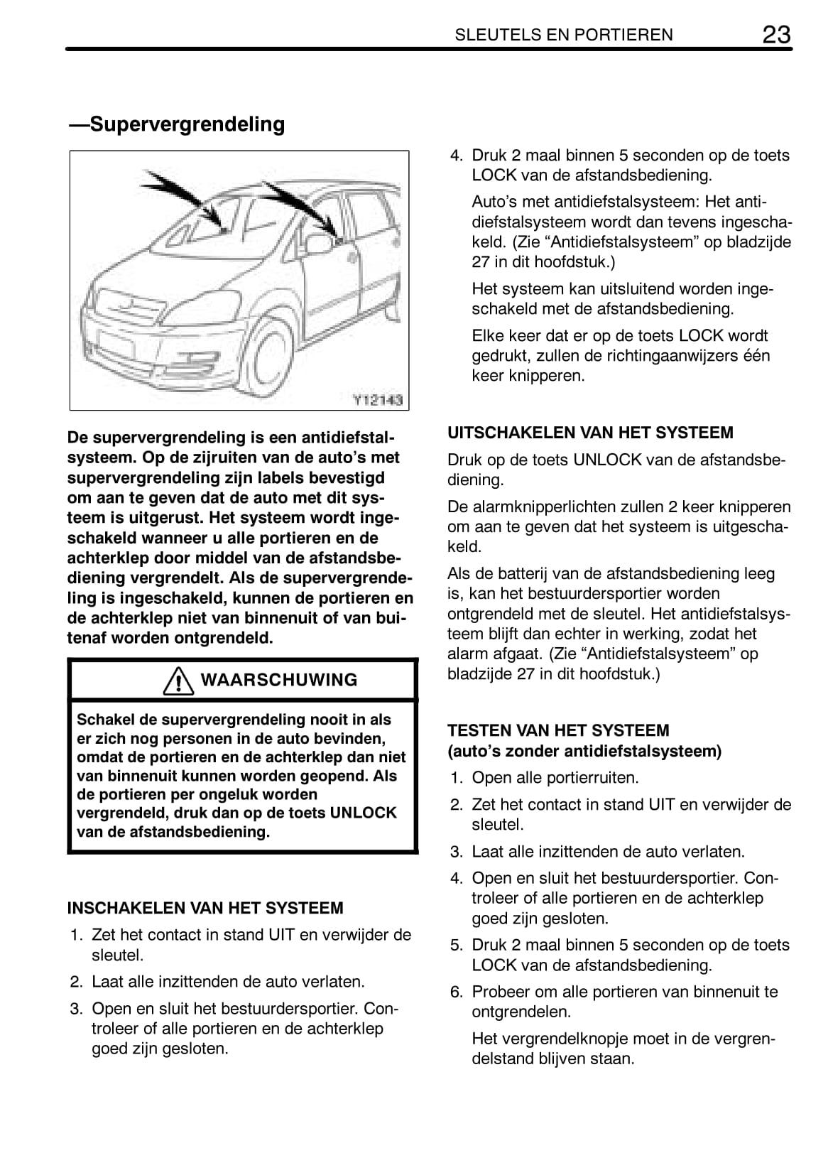 2003-2006 Toyota Avensis Verso Gebruikershandleiding | Nederlands