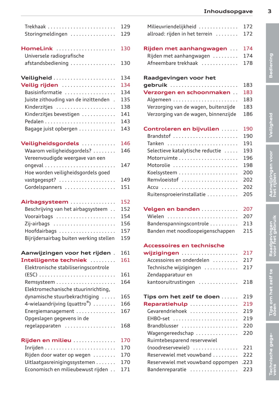 2011-2015 Audi A4/A4 Avant/A4 allroad/S4/S4 Avant Owner's Manual | Dutch