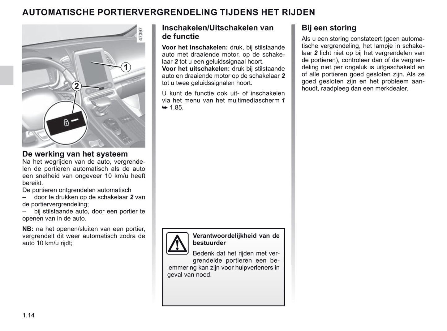 2019-2020 Renault Espace Owner's Manual | Dutch