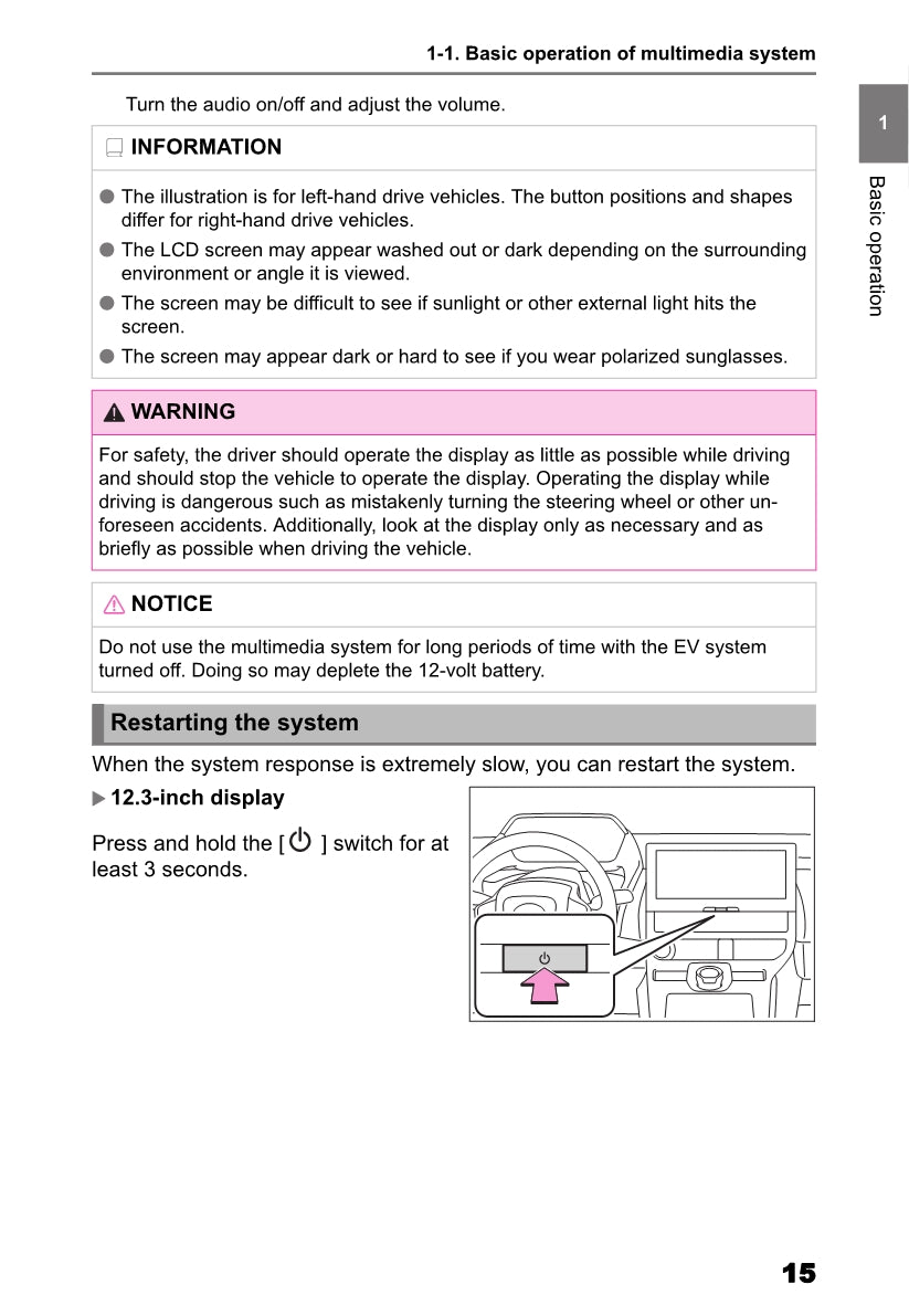 Toyota bZ4X Multimedia Owner's Manual 2022 - 2023