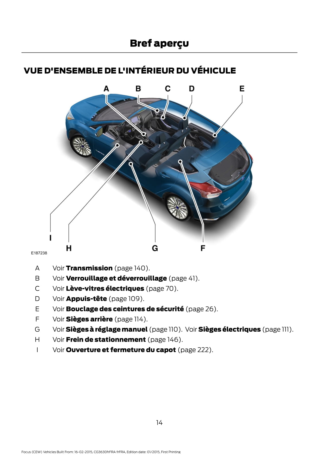 2015 Ford Focus Owner's Manual | French