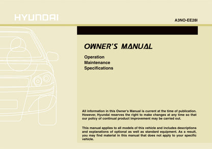 2012-2013 Hyundai Equus Gebruikershandleiding | Engels
