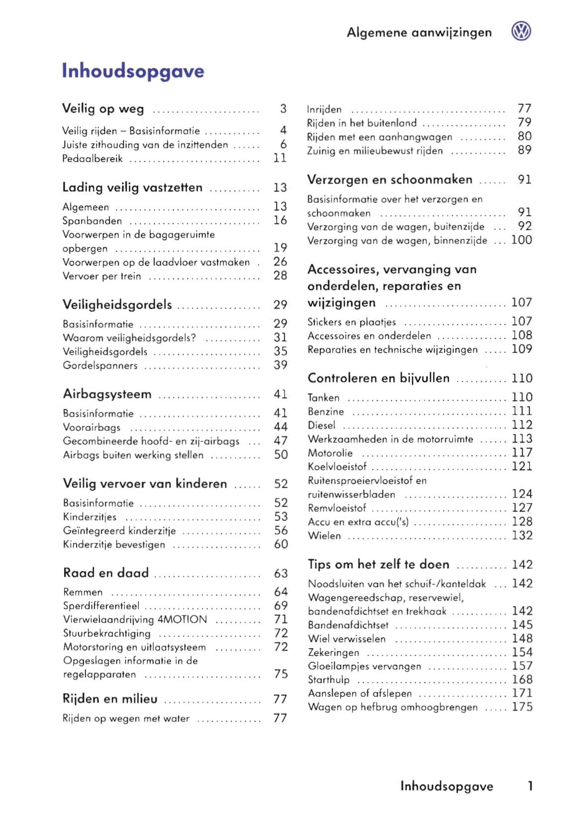 2009-2016 Volkswagen Caravelle/Multivan/Transporter Gebruikershandleiding | Nederlands