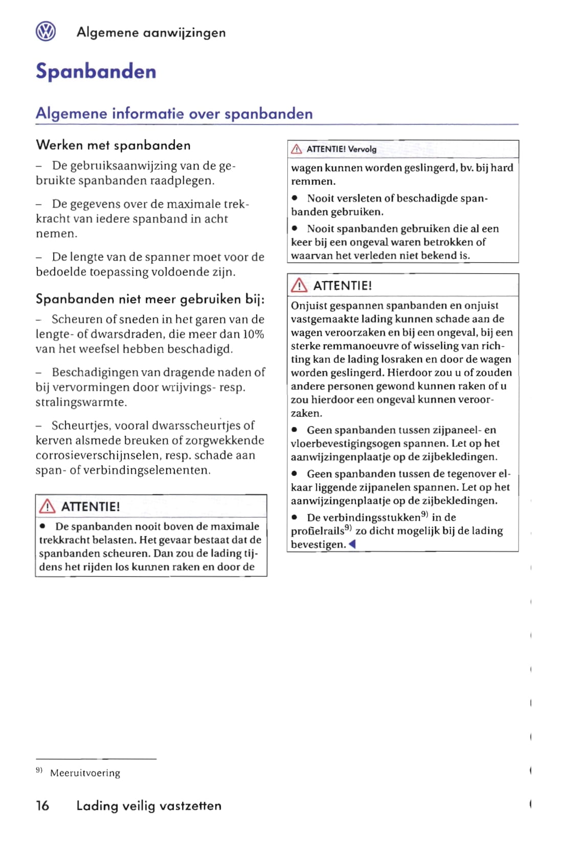 2009-2016 Volkswagen Caravelle/Multivan/Transporter Gebruikershandleiding | Nederlands