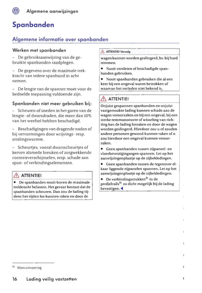 2009-2016 Volkswagen Caravelle/Multivan/Transporter Gebruikershandleiding | Nederlands