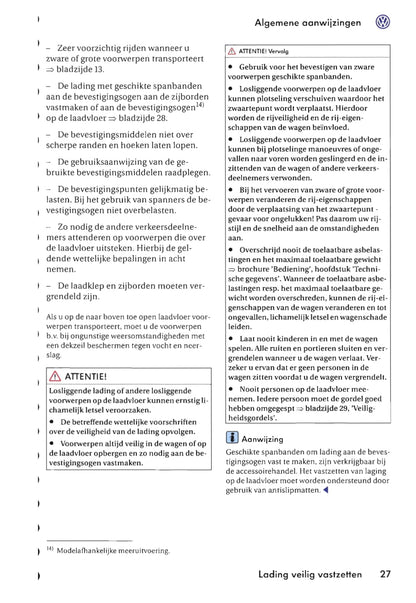 2009-2016 Volkswagen Caravelle/Multivan/Transporter Gebruikershandleiding | Nederlands