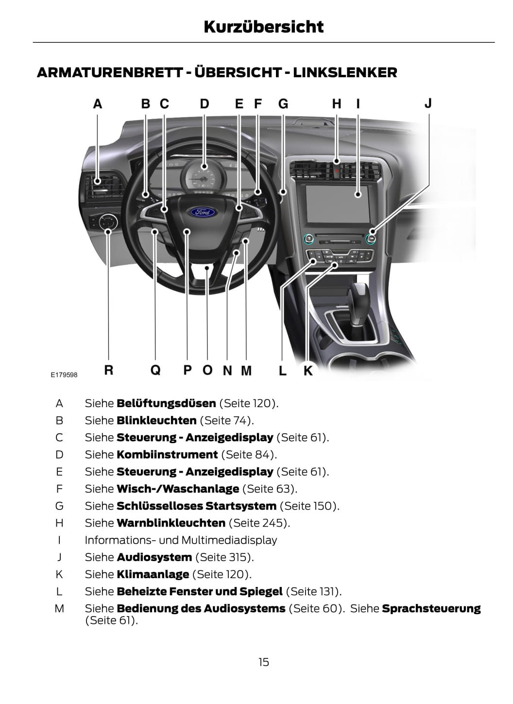 2014-2015 Ford Mondeo Manuel du propriétaire | Allemand