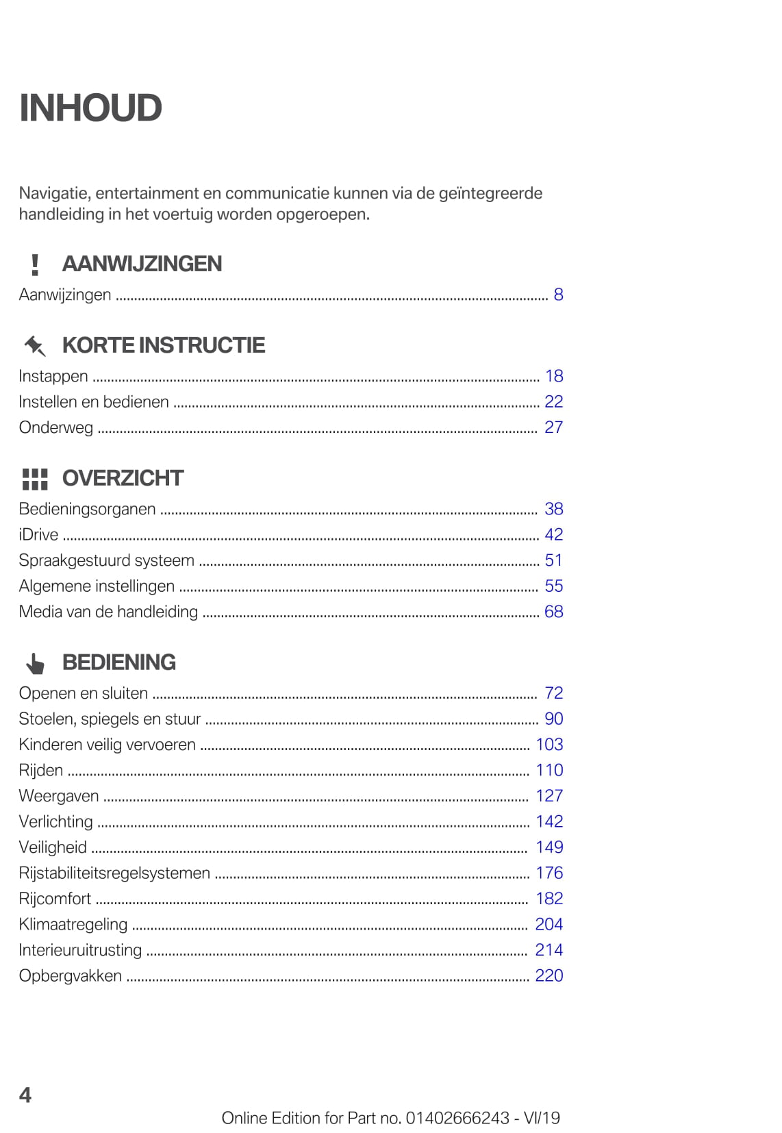 2019 BMW 2 Series Owner's Manual | Dutch