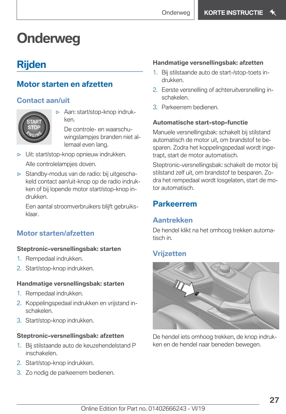 2019 BMW 2 Series Owner's Manual | Dutch