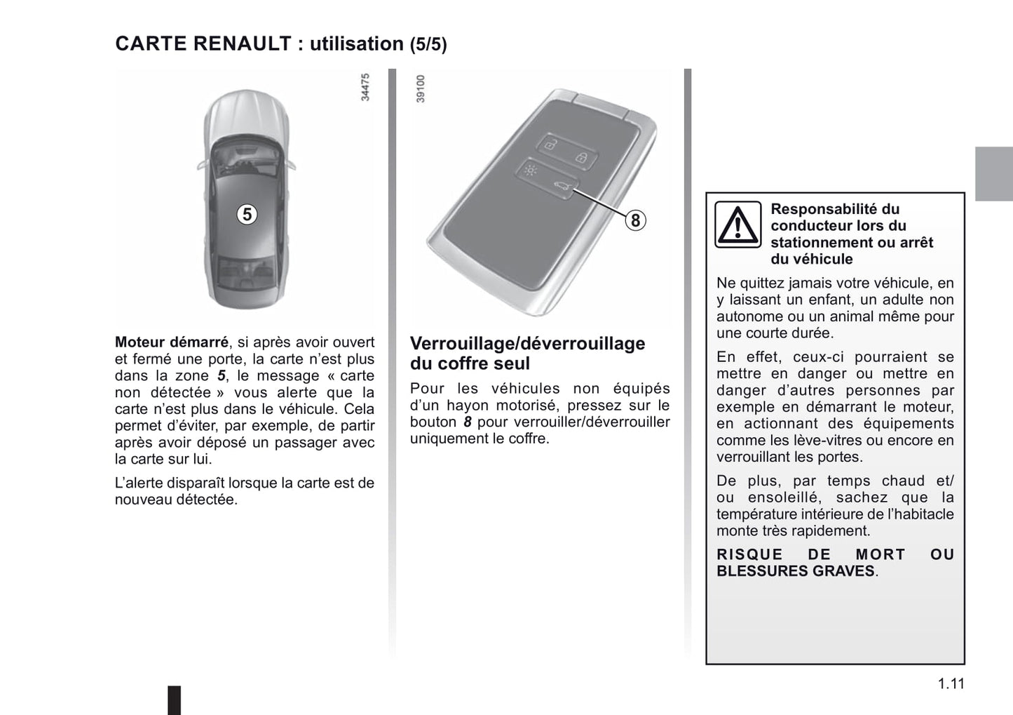 2018-2019 Renault Talisman Owner's Manual | French