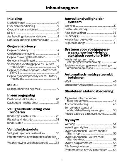 2021-2023 Ford Galaxy / S-Max Gebruikershandleiding | Nederlands