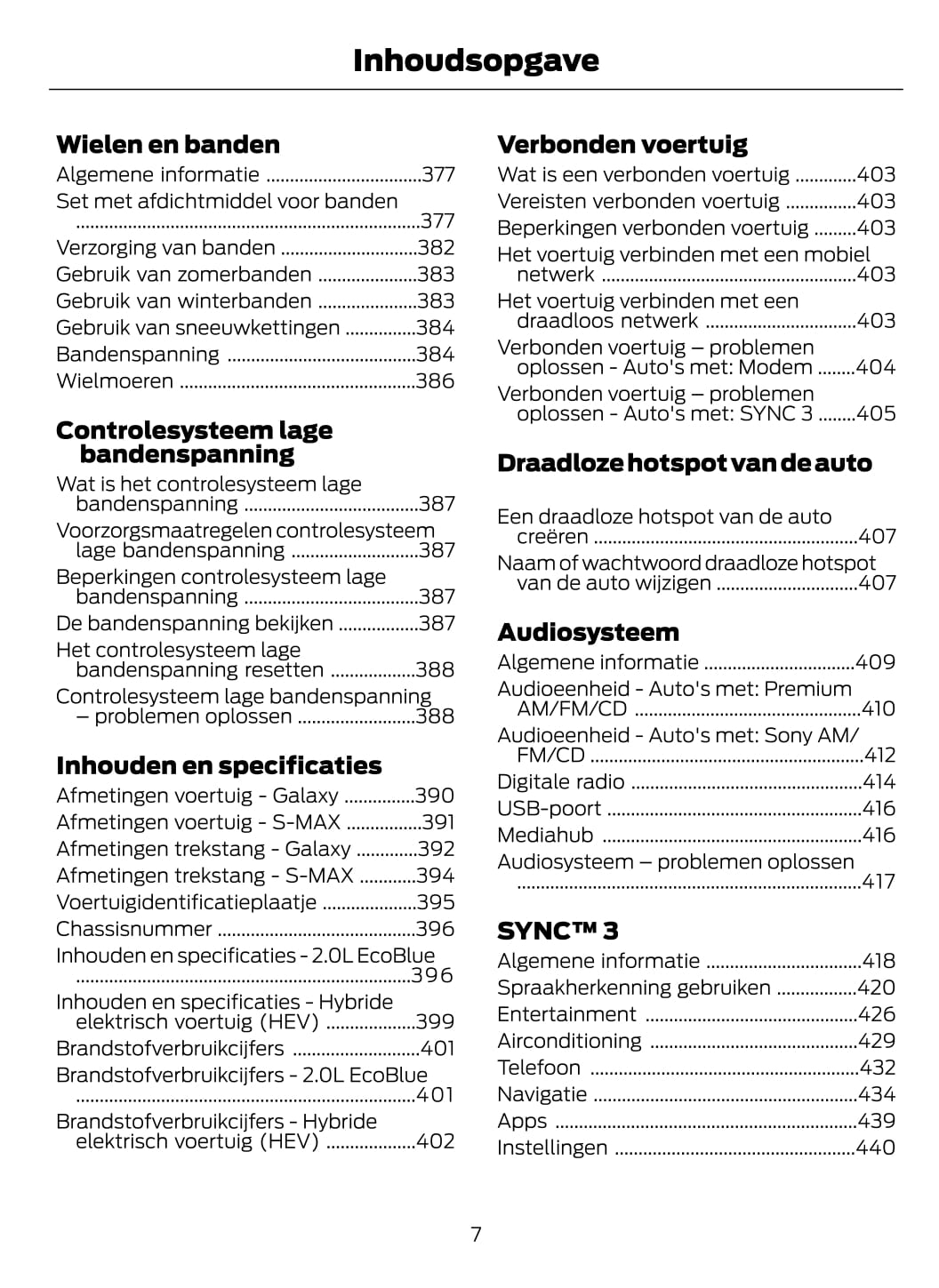 2021-2023 Ford Galaxy / S-Max Gebruikershandleiding | Nederlands