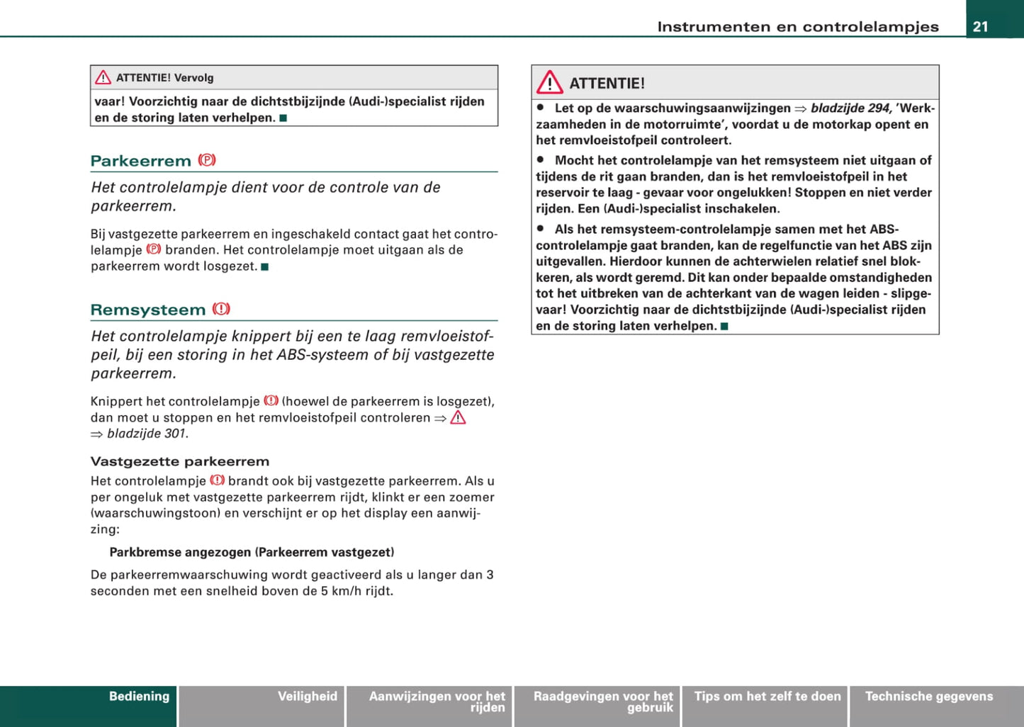 2006-2009 Audi Q7 Manuel du propriétaire | Néerlandais