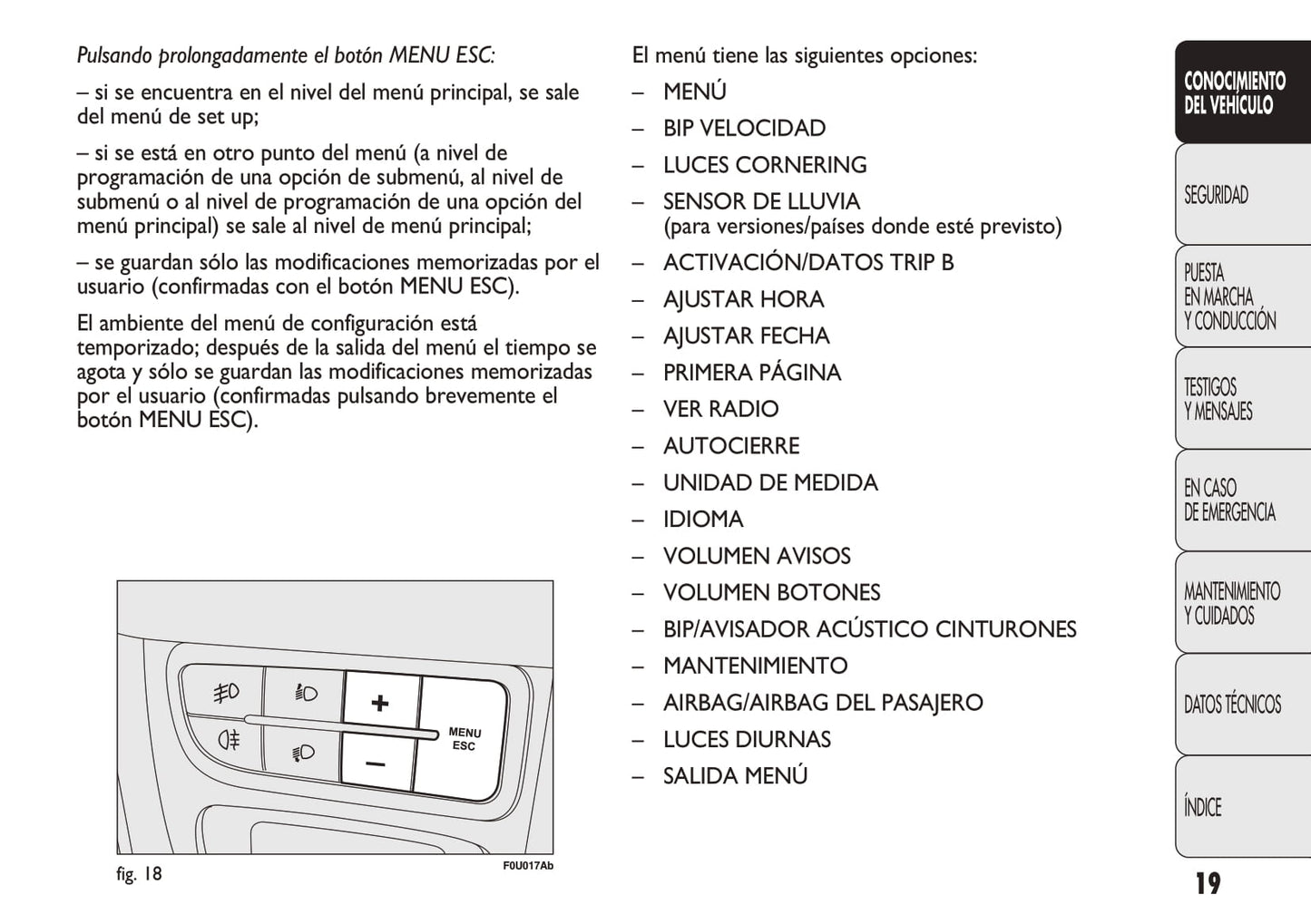 2009-2012 Abarth Punto Evo Manuel du propriétaire | Espagnol