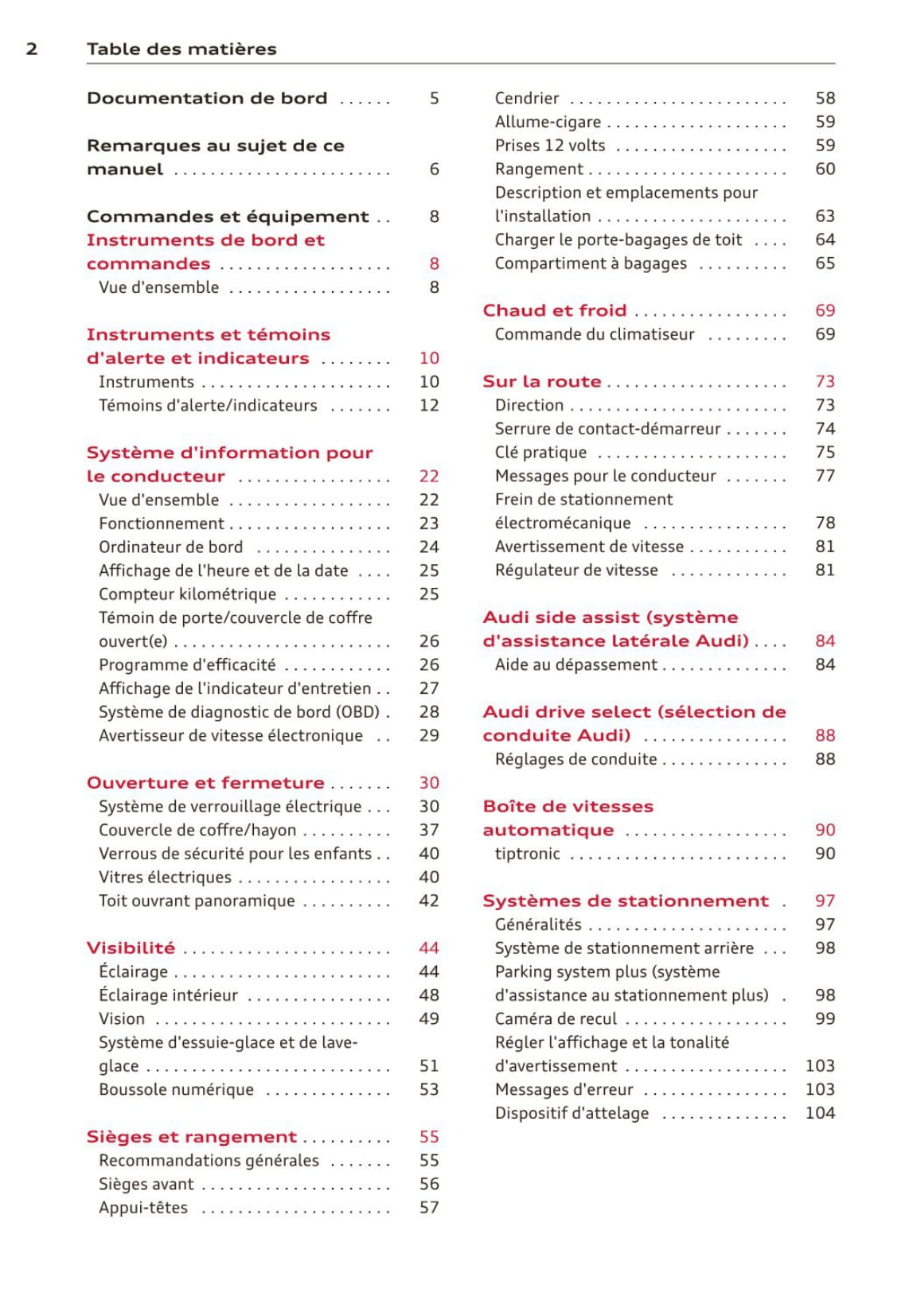 2011-2015 Audi Q3 Manuel du propriétaire | Français