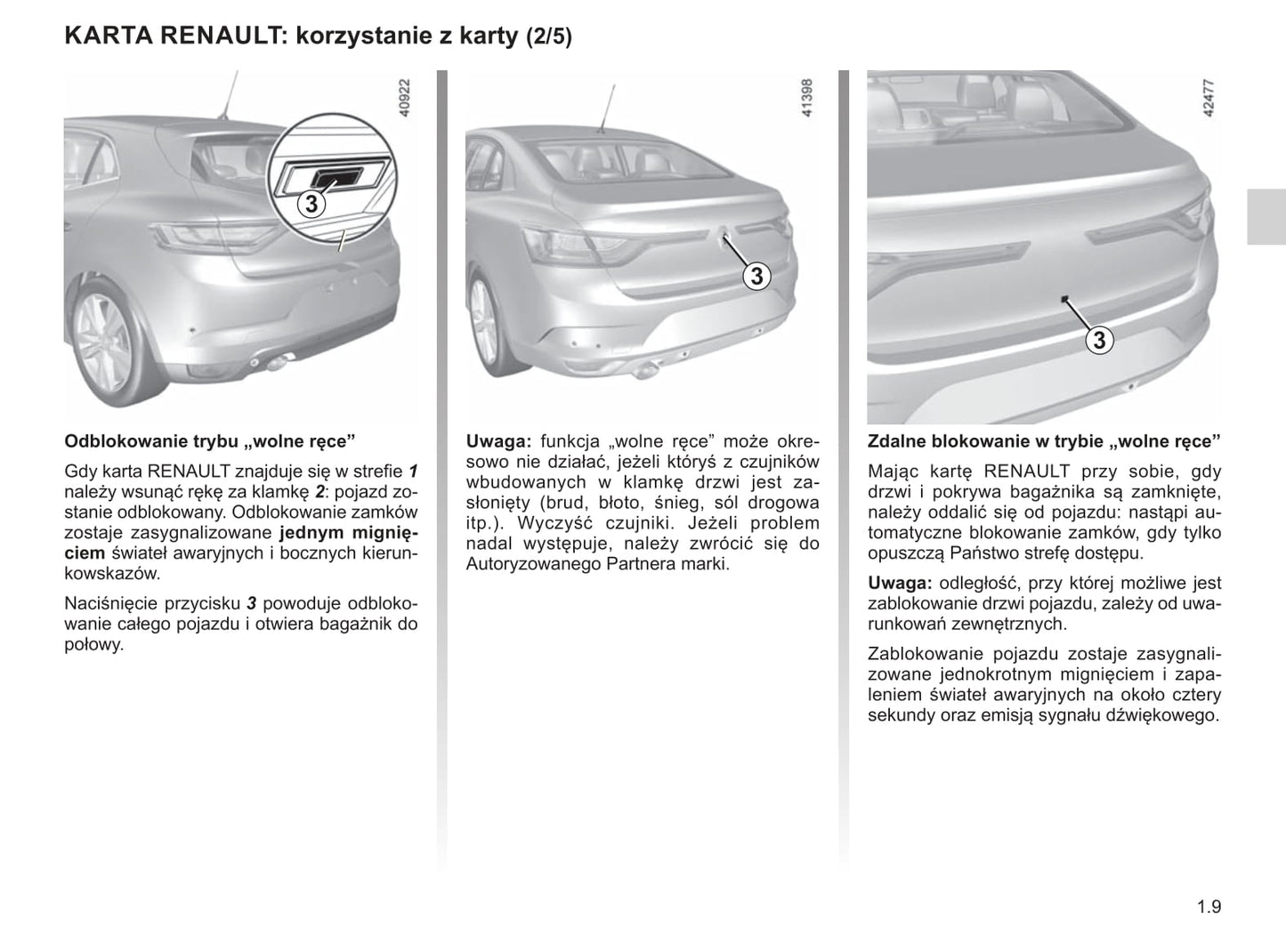 2016-2020 Renault Mégane Manuel du propriétaire | Polonais