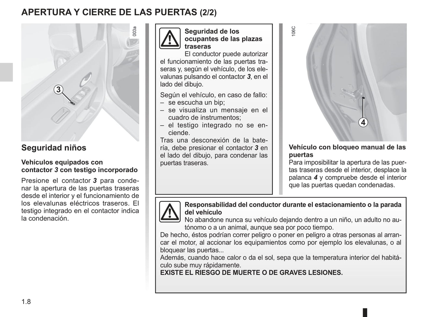 2008-2012 Renault Modus Manuel du propriétaire | Espagnol