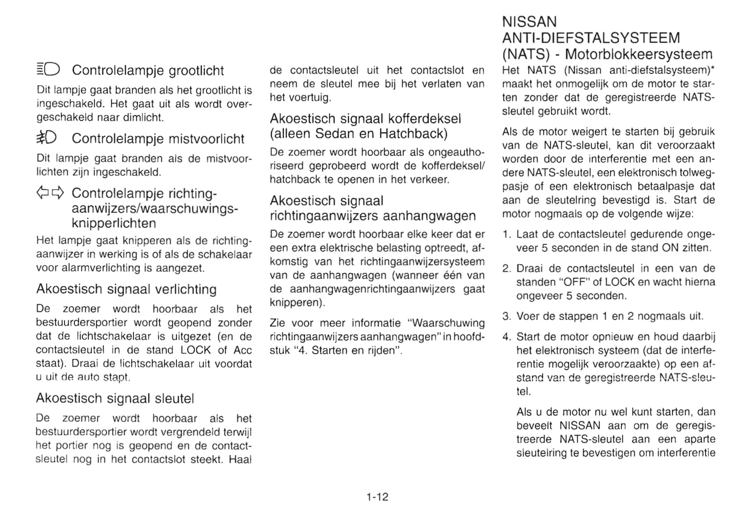 2001-2002 Nissan Primera Gebruikershandleiding | Nederlands