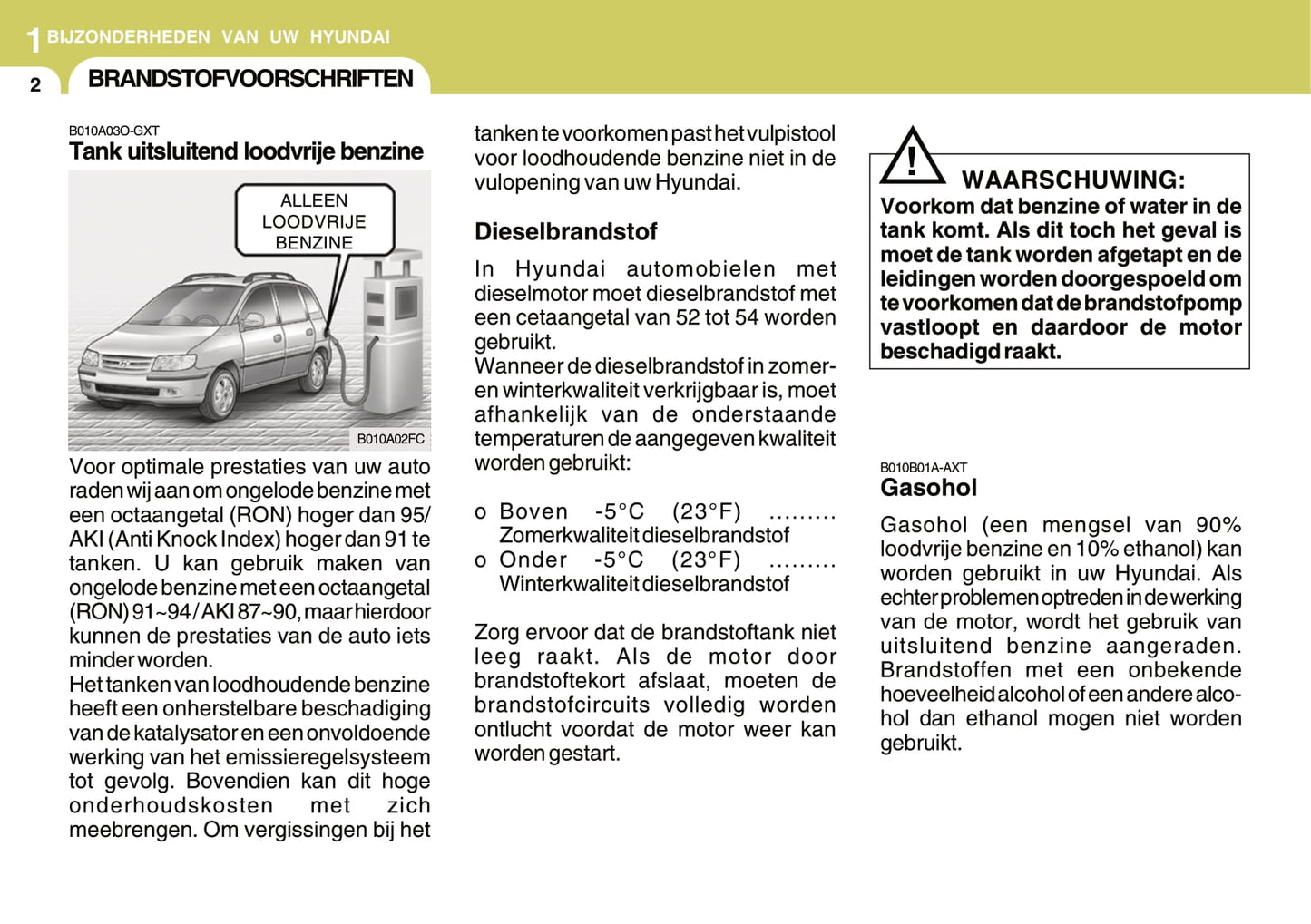 2006-2007 Hyundai Matrix Owner's Manual | Dutch