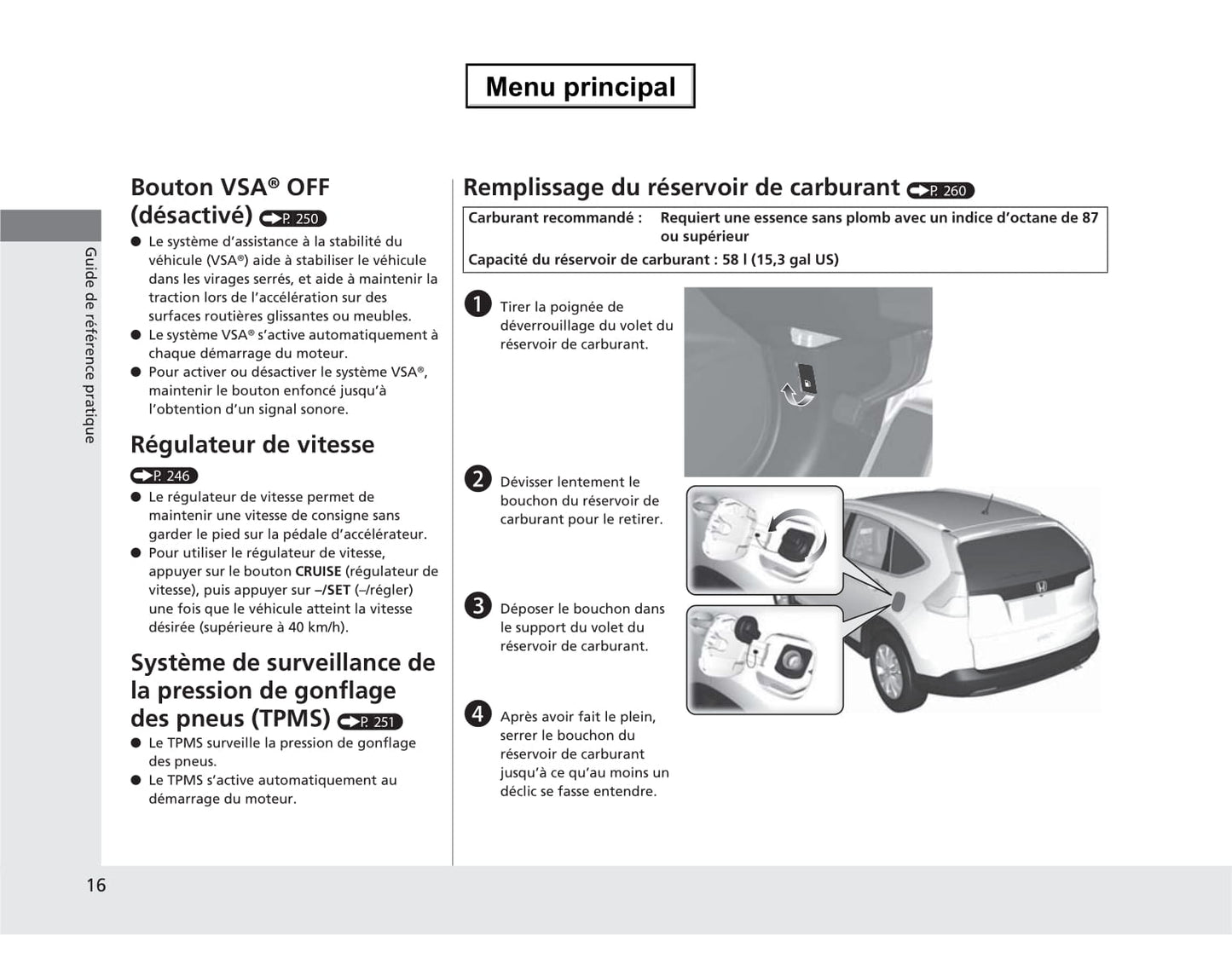 2012-2015 Honda CR-V Manuel du propriétaire | Français