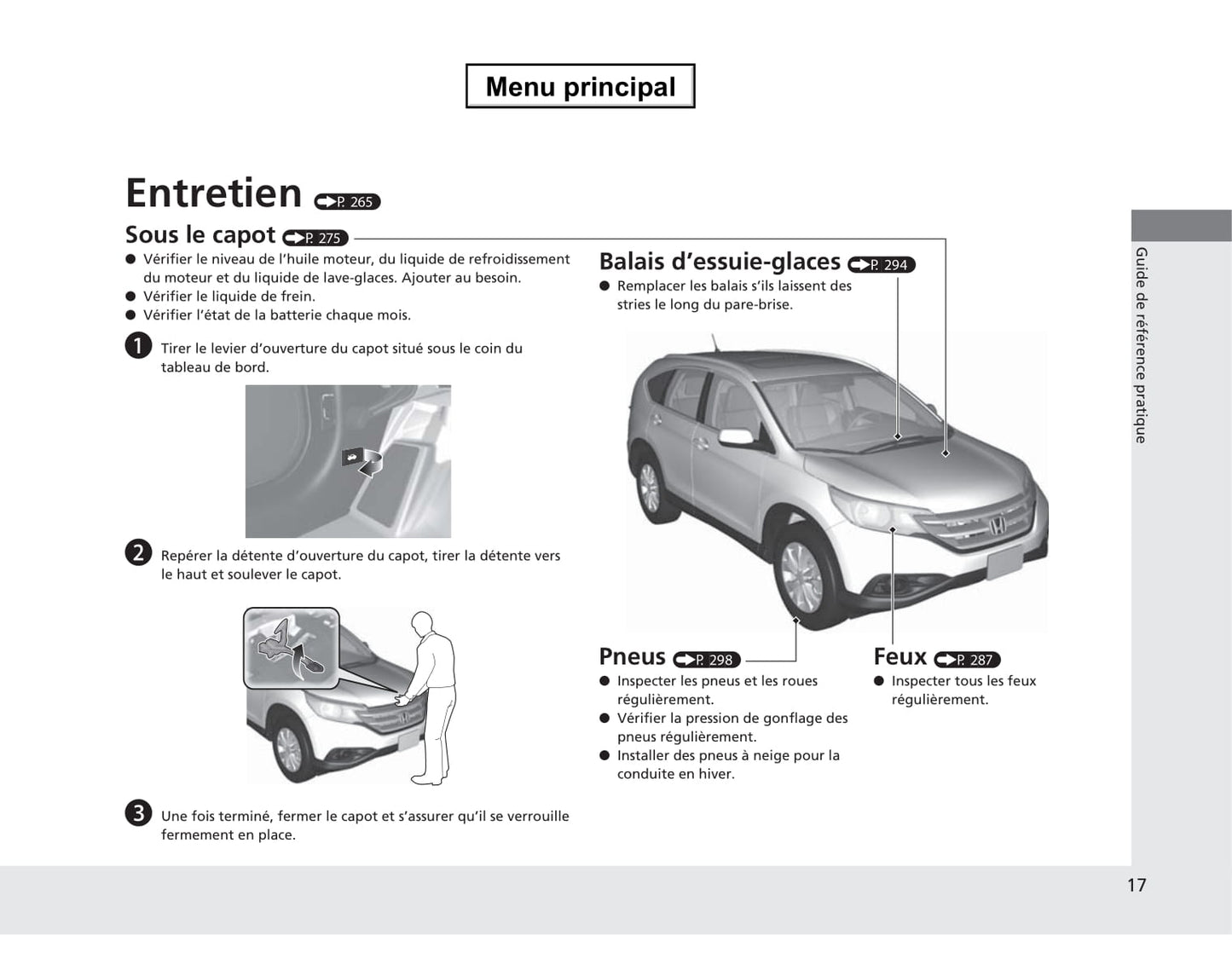 2012-2015 Honda CR-V Manuel du propriétaire | Français