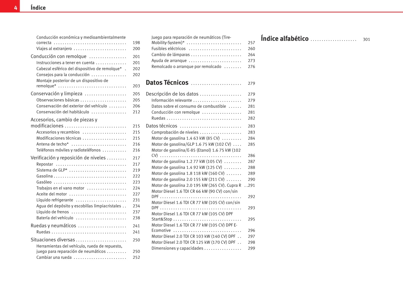 2011-2012 Seat Leon Owner's Manual | Spanish