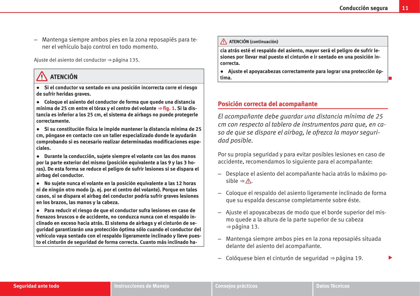 2009-2012 Seat Leon Manuel du propriétaire | Espagnol