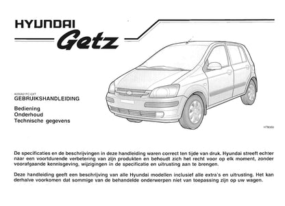 2002-2003 Hyundai Getz Gebruikershandleiding | Nederlands