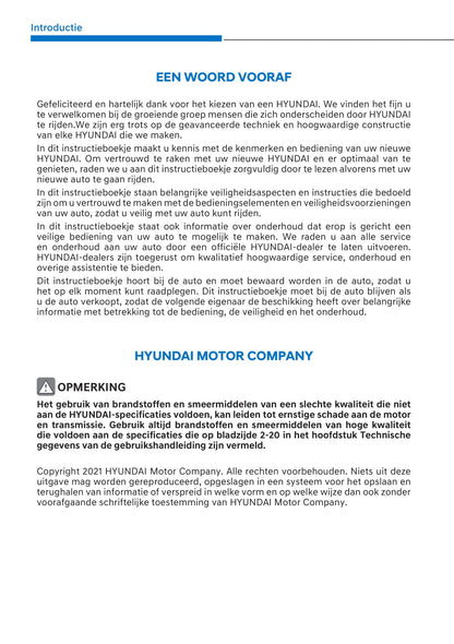 2021-2022 Hyundai i20 Gebruikershandleiding | Nederlands