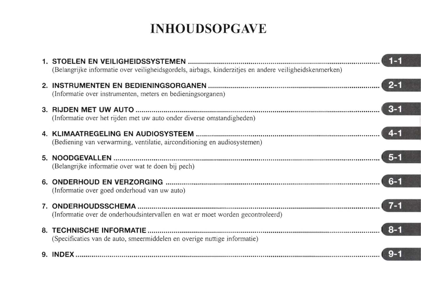 2000-2006 Daewoo Evanda Gebruikershandleiding | Nederlands