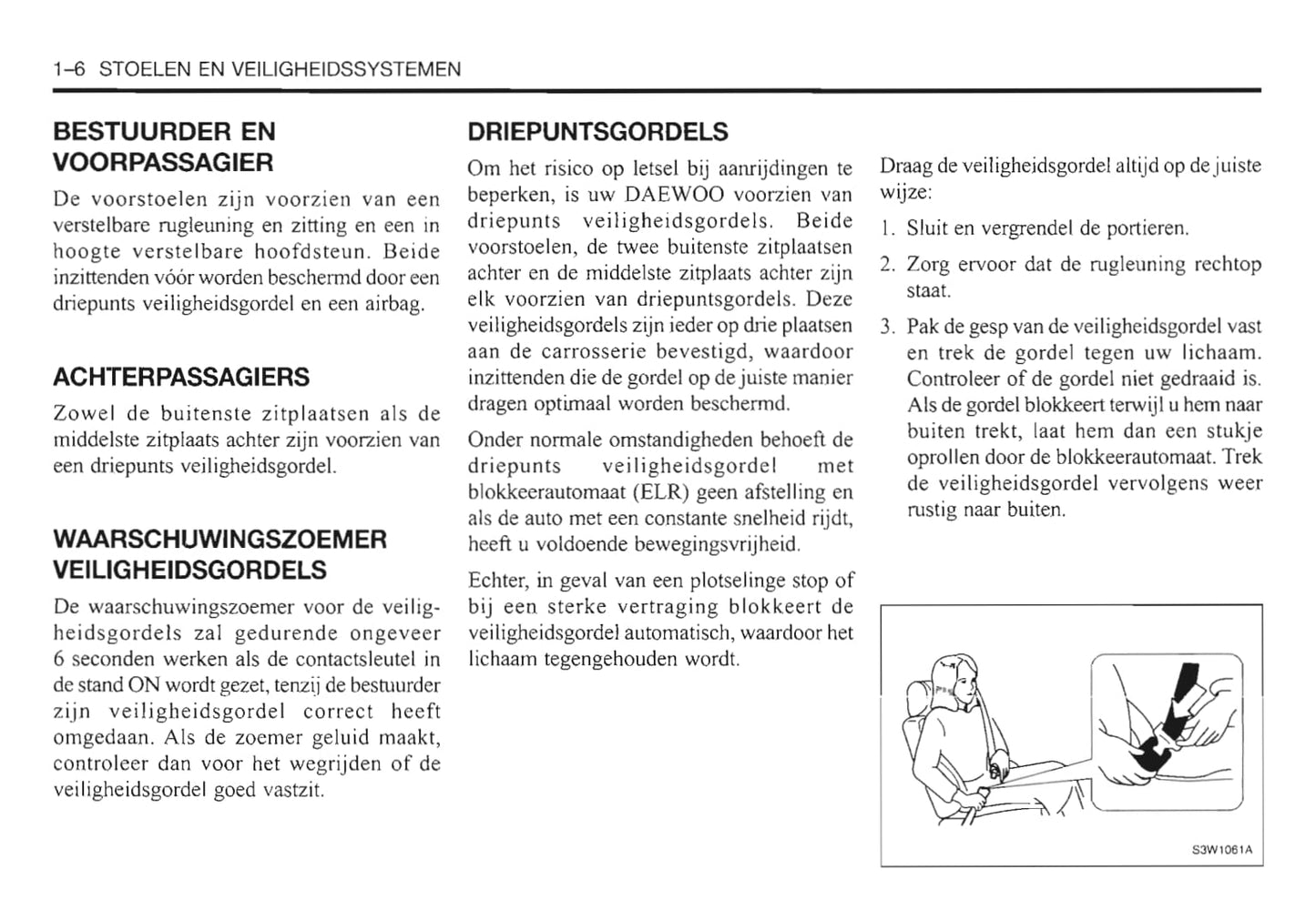 2000-2006 Daewoo Evanda Owner's Manual | Dutch