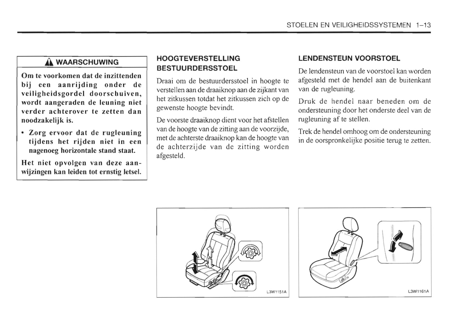 2000-2006 Daewoo Evanda Manuel du propriétaire | Néerlandais