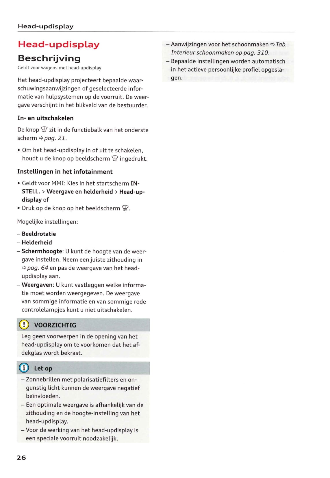 2018-2023 Audi e-tron Owner's Manual | Dutch