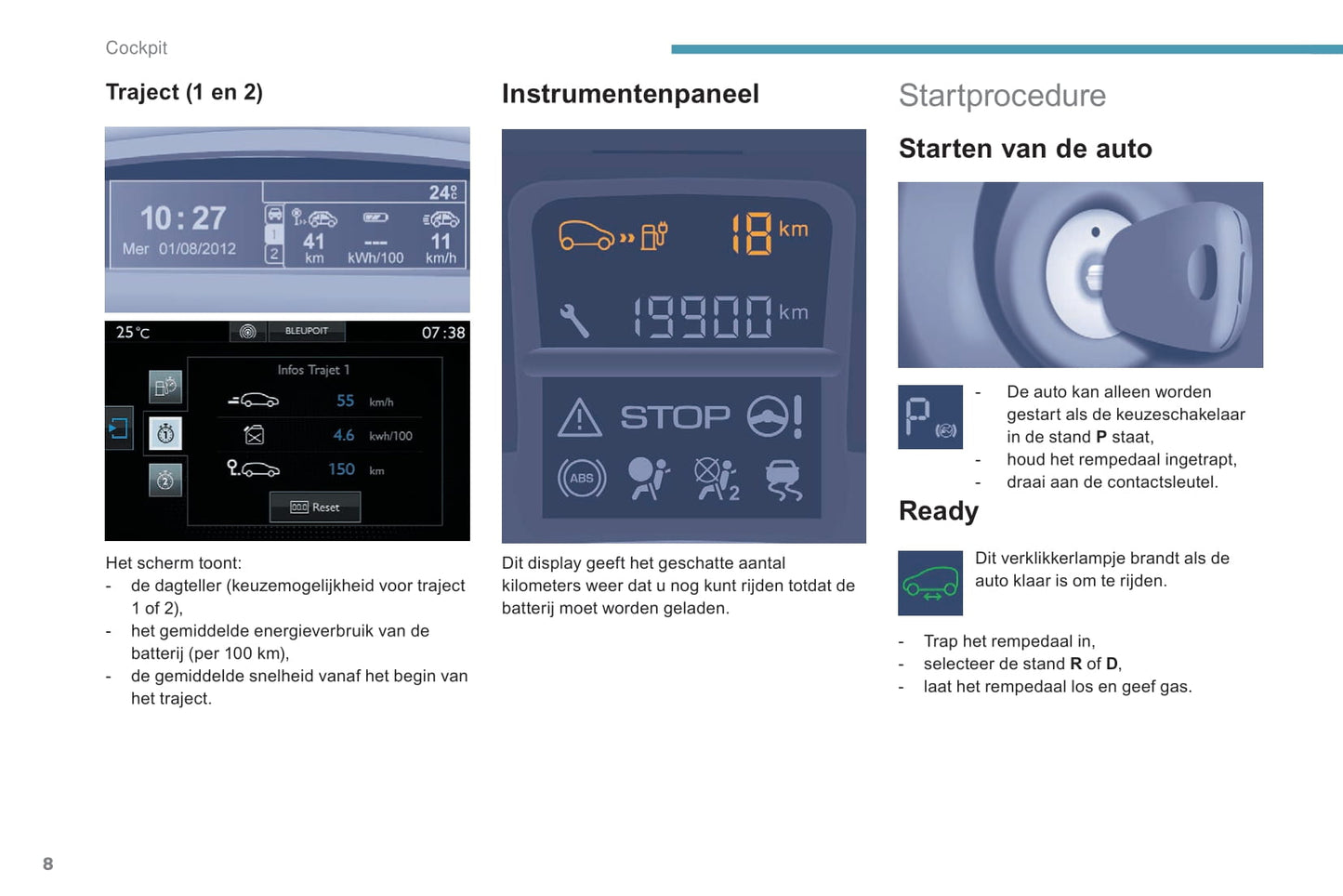 2017-2018 Peugeot Partner Electric/Partner Tepee Electric Gebruikershandleiding | Nederlands