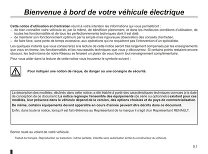 2012-2013 Renault Kangoo Z.E. Owner's Manual | French