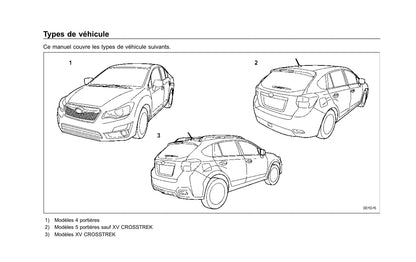 2012-2017 Subaru XV/Crosstrek Gebruikershandleiding | Frans