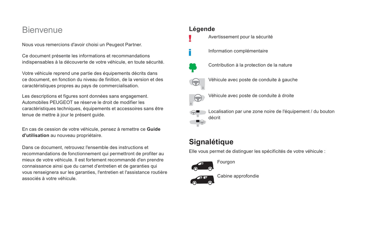 2018-2019 Peugeot Partner Manuel du propriétaire | Français