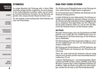 2012-2013 Fiat Doblò Owner's Manual | German