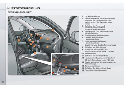 2011-2012 Peugeot 4007 Manuel du propriétaire | Allemand