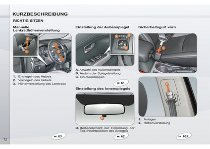 2011-2012 Peugeot 4007 Owner's Manual | German