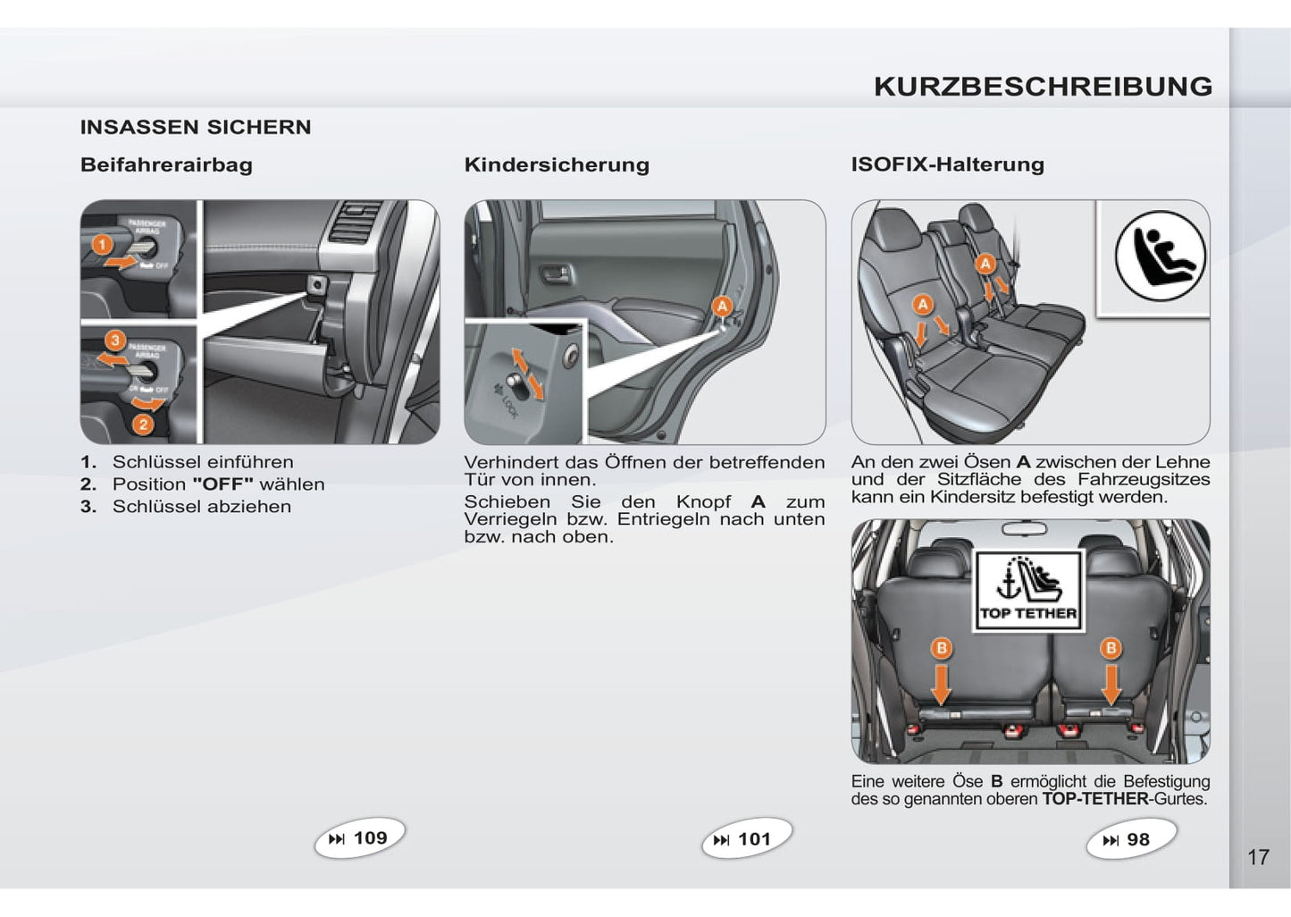 2011-2012 Peugeot 4007 Manuel du propriétaire | Allemand