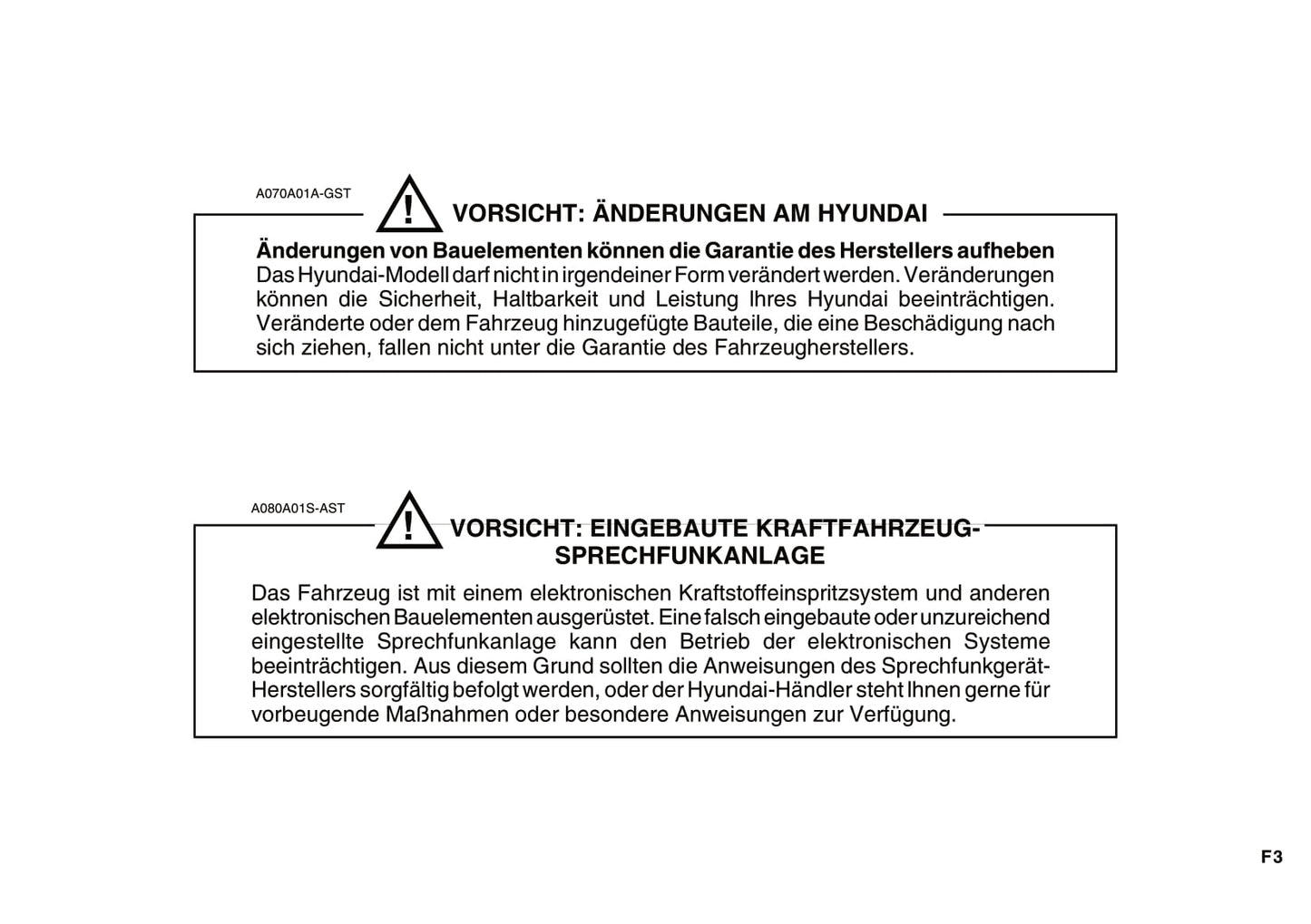 2005-2008 Hyundai Getz Manuel du propriétaire | Allemand