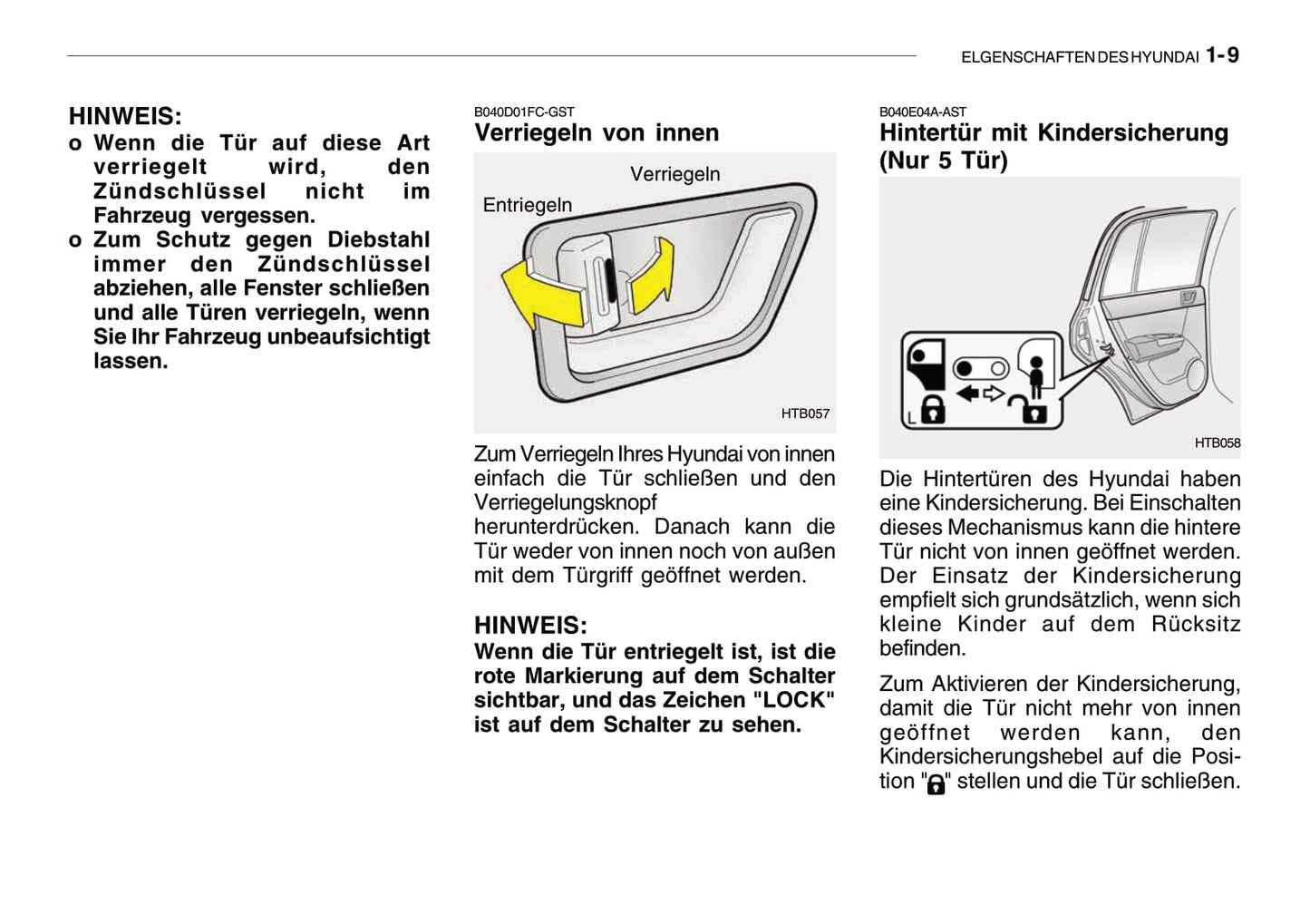 2005-2008 Hyundai Getz Manuel du propriétaire | Allemand