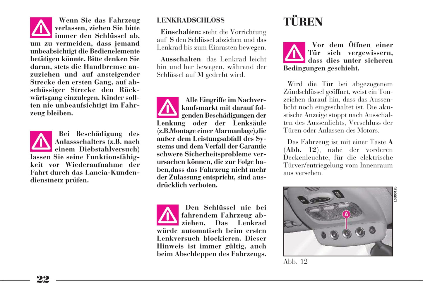 2002-2008 Lanica Phedra Owner's Manual | German
