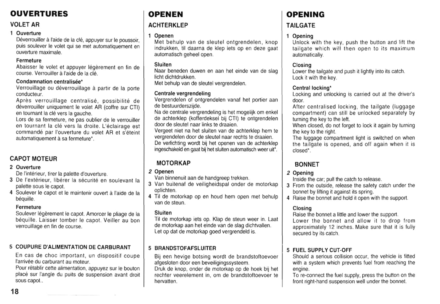 1995-1999 Peugeot 205 Owner's Manual | Dutch